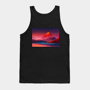 Mountain Scene at Sunset Tank Top